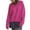 Pink, variant on tklpehg Womens Sweaters V-Neck Sweater Long Sleeve Tops Fashion Loose Solid Color Casual Knit Sweater Fall Winter Warm Sweater Pullover Sweaters Hot Pink L
