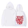thumbnail image 5 of HUITKMM Girls Autumn Winter Letter Print Round Neck Long Sleeve Casual Hooded Sweatshirt Top, 5 of 5