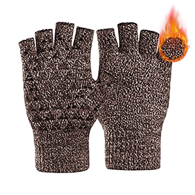 Gants Chauffants USB d'Hiver Gants Chauffants pour Randonnée Conduite Course Cyclisme Gants d'Hiver Marron