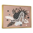 thumbnail image 3 of Designart 'Leopard High-Heeled Shoes On Tropical Leaves' Modern Framed Canvas Wall Art Print, 3 of 5