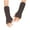 Dark Gray, variant on Women Long Cable Knit Fingerless Arm Warmers Warm Elastic Half Finger Knitted Wrist Cuffs Matching Various Solid Colors Brown One Size