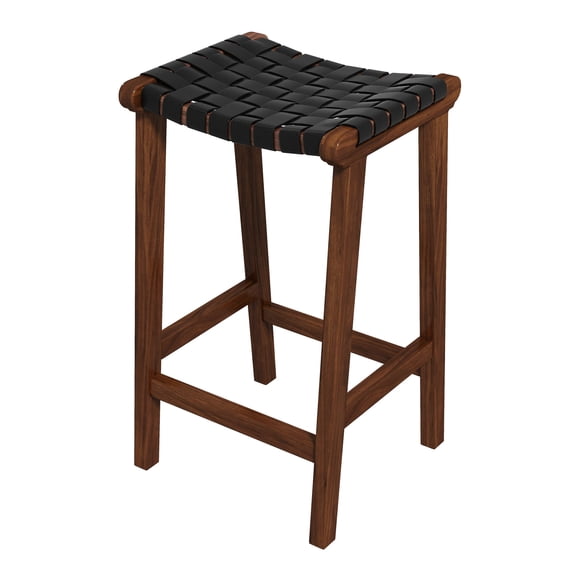 Single Seating Bar Stool | For Dining and Apartment Use | Genuine Leather Upholstery with Solid Wood | Long - lasting and Affordable