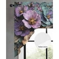 thumbnail image 3 of Purple Spring Flowers Kitchen Curtains Swag Valance for Windows/Bathroom/Cafe, Retro Blue Mottled Wall Pastoral Rod Pocket Drape Panel Swag Curtain Valance for Bedroom/Living Room 55''x36'', 3 of 6
