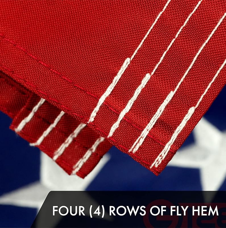 American USA Flag Tough Weave Series Embroidered 210D Polyester | Country Flag, Embroidered Stars, Sewn Stripes, Indoor/Outdoor, Vibrant Colors, Brass Grommets