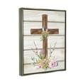 thumbnail image 3 of Stupell Spiritual Easter Cross Spring Blossoms Holiday Painting Gray Floater Framed Art Print Wall Art, 3 of 6