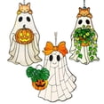 thumbnail image 5 of Dserfhy Cute Ghost Sun Catcher Ornament with Lanyard Easy to Hang Stained Glass Suncatcher Gothic Window Hanging Decoration, 5 of 8