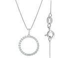 thumbnail image 4 of Unique Moments 1/3 Ct Round Lab Grown Diamond Pendant Necklace in Silver for Women (H-I, SI-I1) 18", 4 of 10