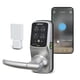 thumbnail image 1 of Lockly Secure Pro Smart Lock Wi-Fi, cerradura de puerta con teclado digital de entrada sin llave, cerradura de puerta delantera con sensor biométrico de huellas dactilares 3D con manija, control de vo, 1 of 5