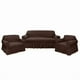 thumbnail image 1 of Cubre Sala Con Falda De Olan Fundas Protector Stretch 3 Set chocolate, 1 of 2