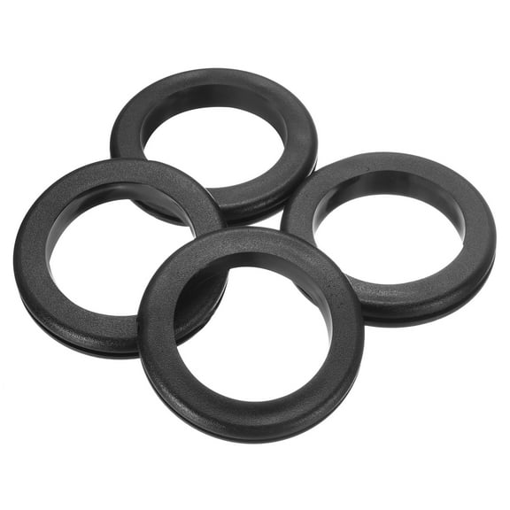 4Pcs Rubber Grommets 2 ID,  2-3/8 Drill Hole, Firewall Grommet Automotive Rubber Hole Eyelet Ring Gasket for Wire Cable Hose Protection, Metal Electric Box, (50x60mm, Black)