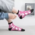 thumbnail image 2 of Fuzoiu Cute Poodle Dog Print Adult Socks, Crew Moisture-wicking Socks, Unisex Cushion Crew Socks,Casual Sports Ankle Socks, 2 of 7