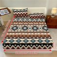 thumbnail image 3 of Qpednta Aztec Geometric Sheets Set 3 Pieces Fitted Sheet Set with 2 Pillowcases Wrinkle Resistant Bedding Set Soft Breathable Fitted Sheet Washable Bed Sheets for Bedroom Decor, 3 of 7