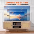 thumbnail image 3 of Soporte de TV VEVOR Rattan para TV de 55 pulgadas con estantes ajustables, 3 of 9