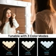 thumbnail image 6 of Gogcaro LED Vanity Lights For Mirror, Gogcaro Hollywood Style With 10 Dimmable Bulbs, Adjustable Color & Brightness, USB Cable, Stick on for Makeup Table Dressing Room Mirror, 6 of 7