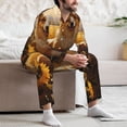 thumbnail image 7 of Salouo Pastoral Sunflower Corgi Print Button-Front Long Sleeve Pajama Set for Men, Soft 2Pjs Men's Long Sleeve Sleepwear-Large, 7 of 7