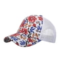 thumbnail image 2 of Harpily Baseball Cap Unisex Adjustable Unisex Floral Embroidery Lightweight Comfortable Breathable Mesh Retro Washed Cotton flower Embroidered All-Season Casual Outdoor Sun Cap, 2 of 4