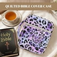 thumbnail image 7 of FOR U DESIGNS Leopard Purple Pattern Bible Cover Quilted Protective Church Organizer Holder Bag Large Capacity Church Bag Bible Protective Christian Bible Accessories, 7 of 7
