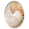 thumbnail image 2 of Designart "Shimmering Beige Pottery Circles" Abstract Spirals Radial Dot Round Wall Mirror - Abstract Oval Printed Decorative Mirror - Multiple Color Options, 2 of 5