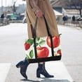 thumbnail image 4 of FORMRS Canvas Laptop Tote Bag for Women with 15.6" Computer Compartments Shoulder Handbag, Apple Pattern, 4 of 7