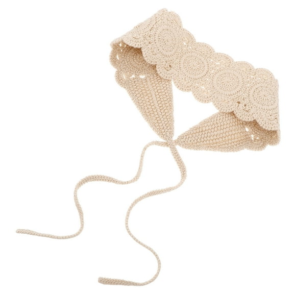 FRCOLOR Women'S Knitted Crochet Headbands Lace Hair Scarf Boho Headwraps Summer Cotton Bandanas Floral Hair Accessories For Women