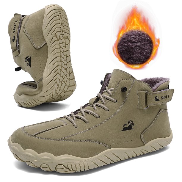 Zapatos Montar Cuero Caña Alta Hombres Botas Nieve Ligeras Acampar Conducir