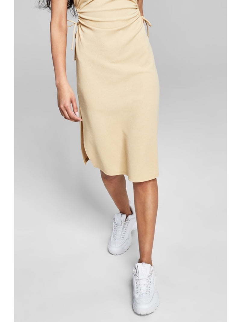 And Now This Womens Side-Cutout Midi Dress Camel Brown S - Walmart.com