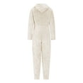thumbnail image 6 of Roncen Women's Hooded Jumpsuit - Autumn Winter Long Sleeve Casual Loungewear with Relaxed Fit for Cozy & Comfortable Home Wear, 6 of 9