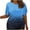 Womens Tops Blue, variant on ylioge L-5X Plus Size Womens Tops Short Sleeve Crewneck T Shirts Ladies Trendy Gradient Printed Pleated Pullover Going-Out Streetwear Blouses Top