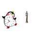 thumbnail image 1 of Reloj de pared silencioso sin , reloj decorativo de madera, figura de pingüino, arte de resina, adecuado para el hogar, la sala de estar, el dor, 1 of 8