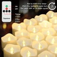 thumbnail image 2 of Topstone tea lights candles with Remote and Timer ,Flameless Candle,Long Lasting Electric Candles,Battery Operated led candles for Wedding,,Chsirstmas ,Halloween Decoration ,Warm White ,Pack of 12, 2 of 8