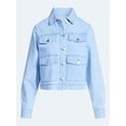 thumbnail image 6 of Free Assembly Women's Striped Denim Jacket, Sizes XS-XXL, 6 of 6