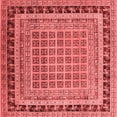 thumbnail image 1 of Ahgly Company Indoor Square Oriental Red Industrial Area Rugs, 4' Square, 1 of 4