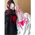 thumbnail image 2 of Spiderman Männer und Frauen Paare neue vielseitige Retro personalisierte bestickte bedruckte Strickjacke lose Kapuzen-Sweatshirt-Jacke, 2 of 5