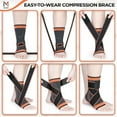 thumbnail image 4 of Ankle Brace for Plantar Fasciitis, Sprain, Achilles & Tendonitis (Black/Orange), Foot Wrap for Men & Women by Mata1, 4 of 9