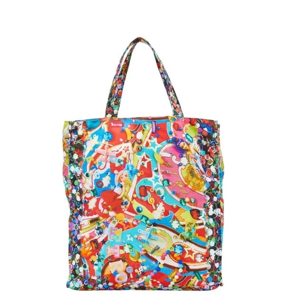 Pre-Owned ETRO x Mika Ninagawa Eden Tote Bag in Red, Blue, and Multicolored Nylon for Women