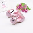 thumbnail image 4 of Rbaofujie Dress Up Shoes for Little Girls Toddler Kids Girls Pearl Butterfly-Knot Crystal Single Princess Baby Boy Shoes Pink, 4 of 8