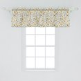 thumbnail image 2 of Ambesonne Cartoon Window Valance, Yellow Spring Flowers, 54" X 18", Yellow Sea Green Black, 2 of 3