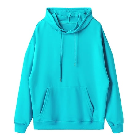 Ierhent Workout Hoodies for Men Men's Long Sleeve Performance Fishing Hiking Shirt with Mask UV Neck Gaiter Hoodie(Sky Blue S)