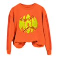 thumbnail image 4 of Pavied Chandails à Col Rond pour Femmes, Chandails Graphiques, Chandail de Baseball pour Femmes,Udadera Para Mujer, Haut Décontracté à Capuche Imprimé Baseball de Printemps pour Femmes, Hauts d'Entraînement Orange 1 L, 4 of 4