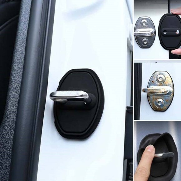 PRETXORVE Door Protective Cover 4PCS Door Lock Buckle Protective Cover for Door Locks Absorber Cushion Thickened Sticker Compre
