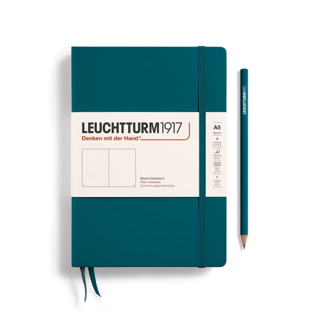 Cuaderno LEUCHTTURM1917 A5 Mediano Tapa Dura 251 Páginas Verde Pacífico