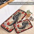 thumbnail image 6 of Vintage Rooster Anti Fatigue Mats for Kitchen Floor,Set of 2 Non Skid Washable Waterproof Anti Kitchen Floor Mats for Kitchen Office Laundry Room Bathroom (19"x27"+19"x47") Home Decor, 6 of 7