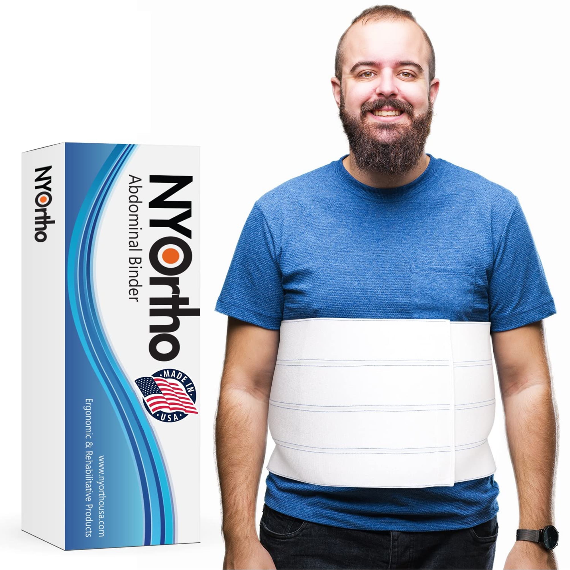 NYOrtho Bariatric Abdominal Binder for PlusSize Men and Women 12” Wide