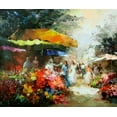 thumbnail image 2 of Haenraets, Willem 14x12 Black Ornate Wood Framed with Double Matting Museum Art Print Titled - Market Place III, 2 of 4