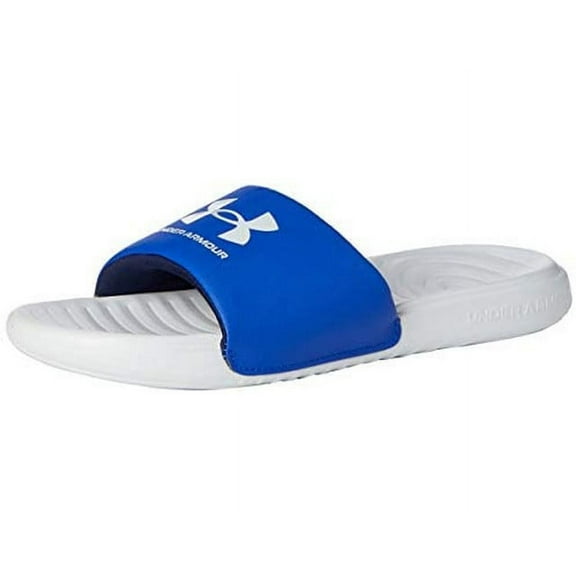 Under Armour Men's Ansa Fix Slide Sandal Halo Gray/Royal/Halo Gray - 3023761-105
