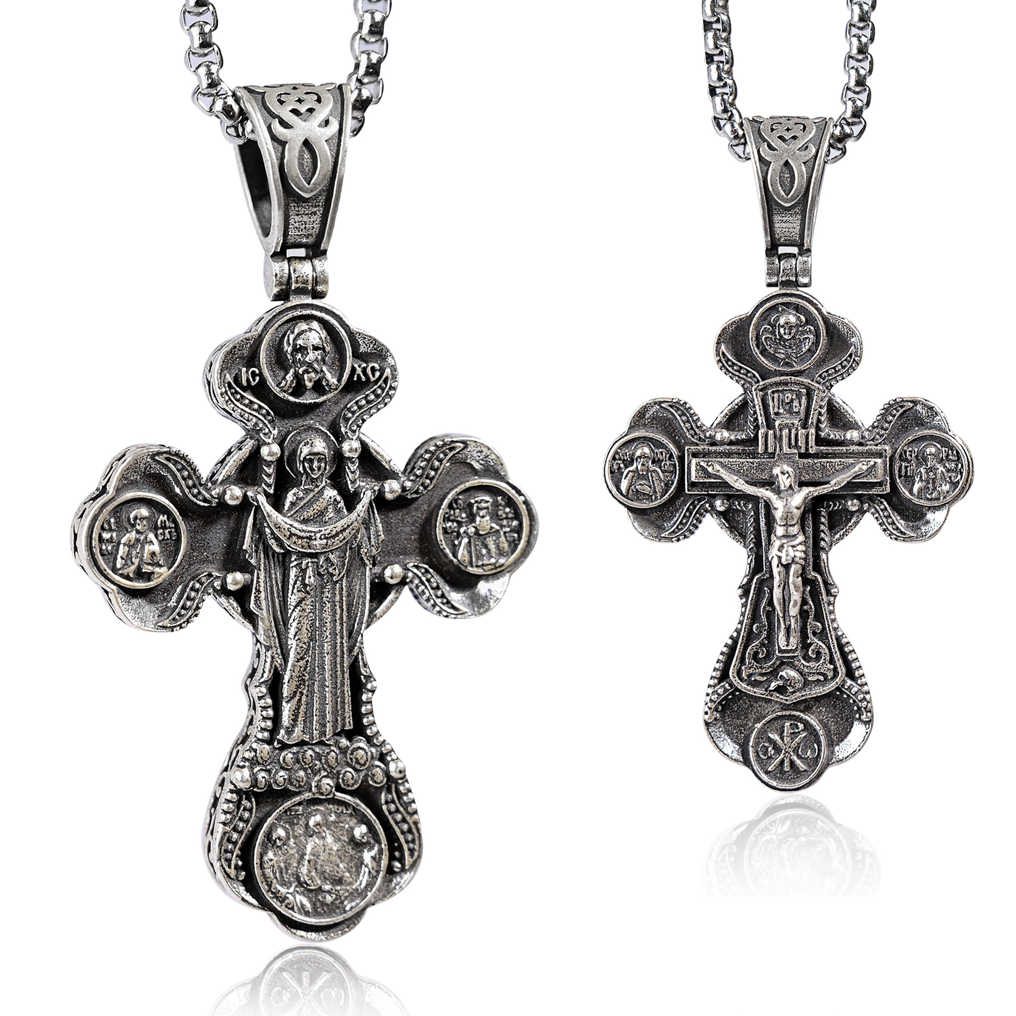 Tommassini Jewelry Sideways Cross & Virgin Mary ネックレス 373241a7-158e-40f6-9696-
