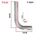 thumbnail image 1 of Universal Aluminum Tube 51 57 63 70 76 Mm Pipe Racing Car Intercooler Cold Air Intake 0/45/90/180 Degrees L/s Type 500mm, 1 of 1