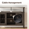thumbnail image 5 of GALAXHERO TV Stand for 43 inch TV Small Entertainment Center with Storage Cabinet & Adjustable Shelves Farmhouse Industrial TV Table for Living Room and Bedroom, 32" TV Console, Black, 5 of 8