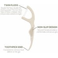 thumbnail image 2 of Eco-Friendly Floss Picks, 200 Picks, Twin Floss Design, Double Action, Dental Floss Picks, Plant Based, Adult Floss, 2 of 8