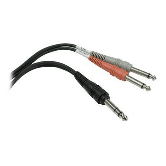 Hosa STP 204 - Audio cable - stereo jack male to mono jack male - 13 ft - black